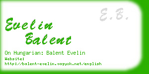 evelin balent business card
